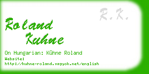 roland kuhne business card