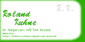 roland kuhne business card